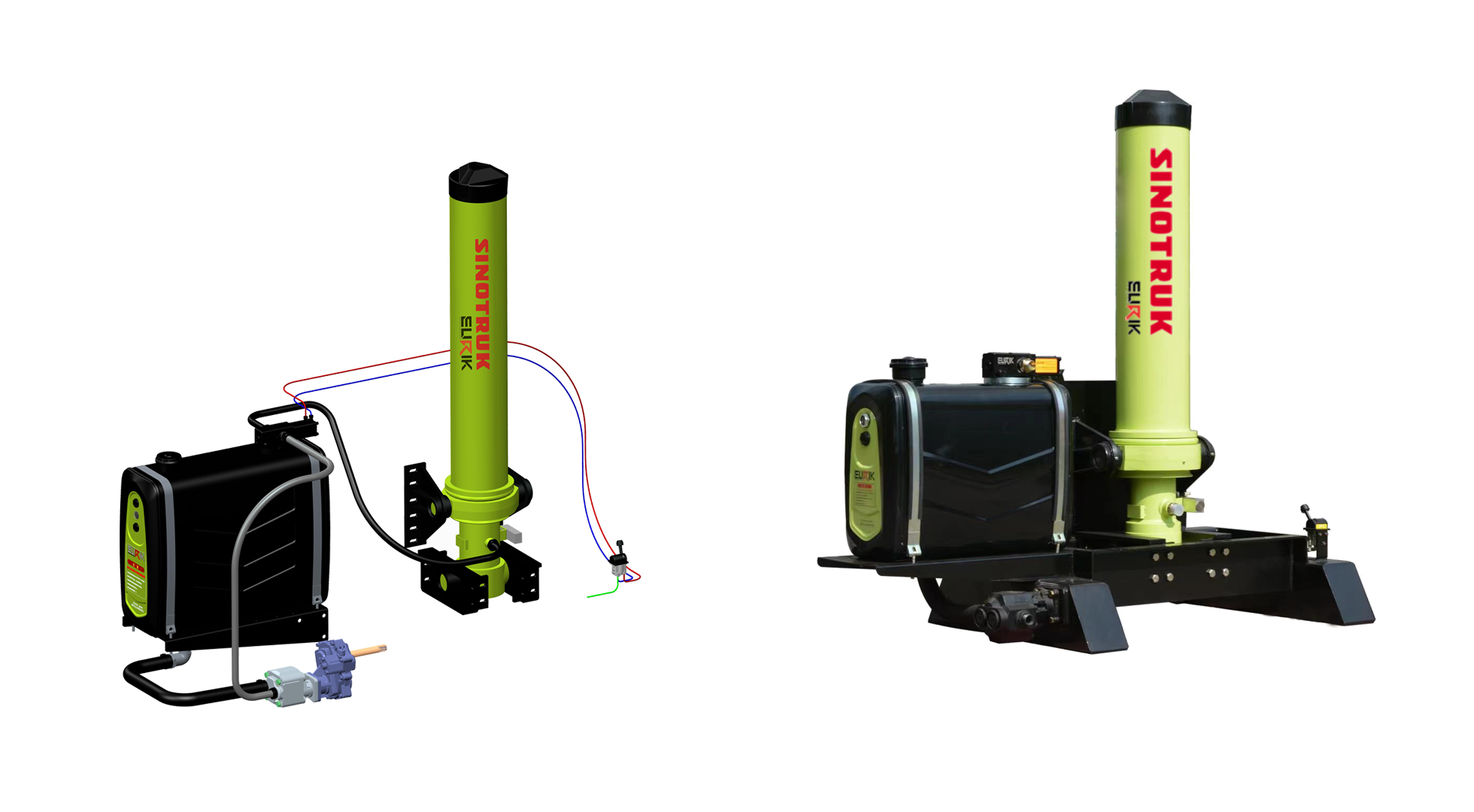 青島重工自卸車(chē)液壓舉升系統(tǒng)